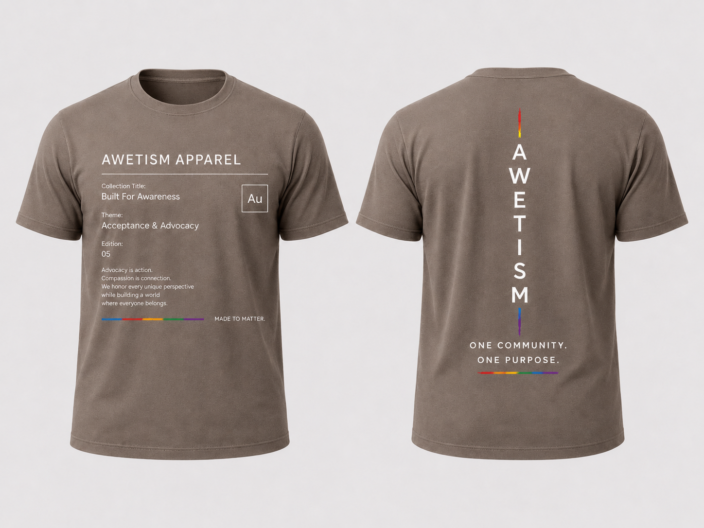 Awetism Apparel “Built For Awareness” Graphic Tee thumbnail 6