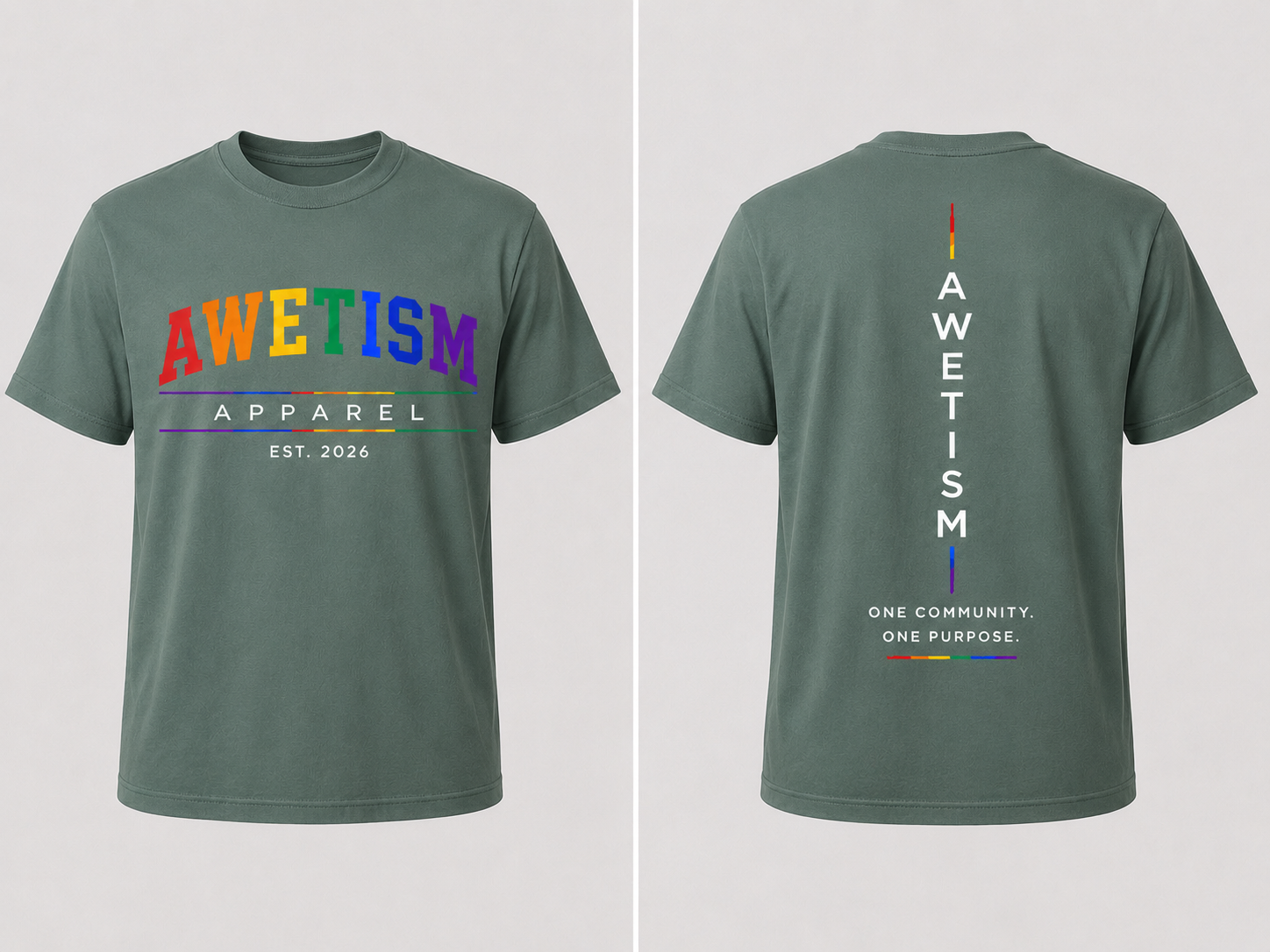 Awetism Apparel “Established Spectrum” Graphic Tee thumbnail 2