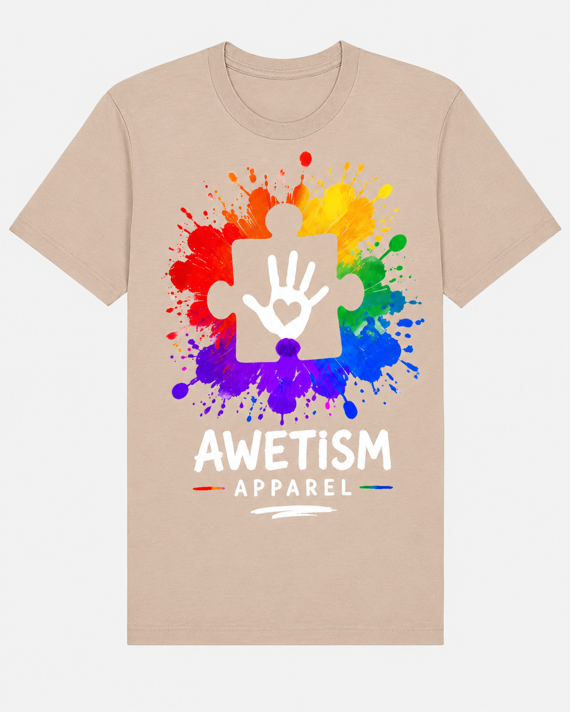 Awetism Apparel “Handprint Puzzle” Graphic Tee thumbnail 2