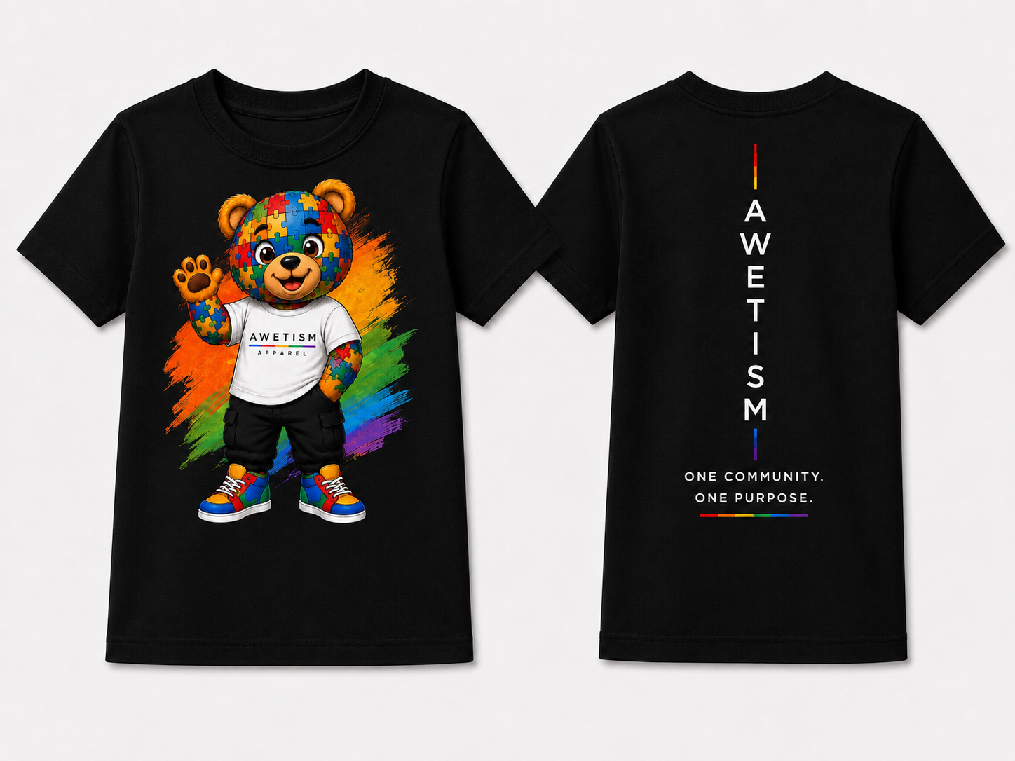 Youth Puzzle Bear Graphic Tee thumbnail 5