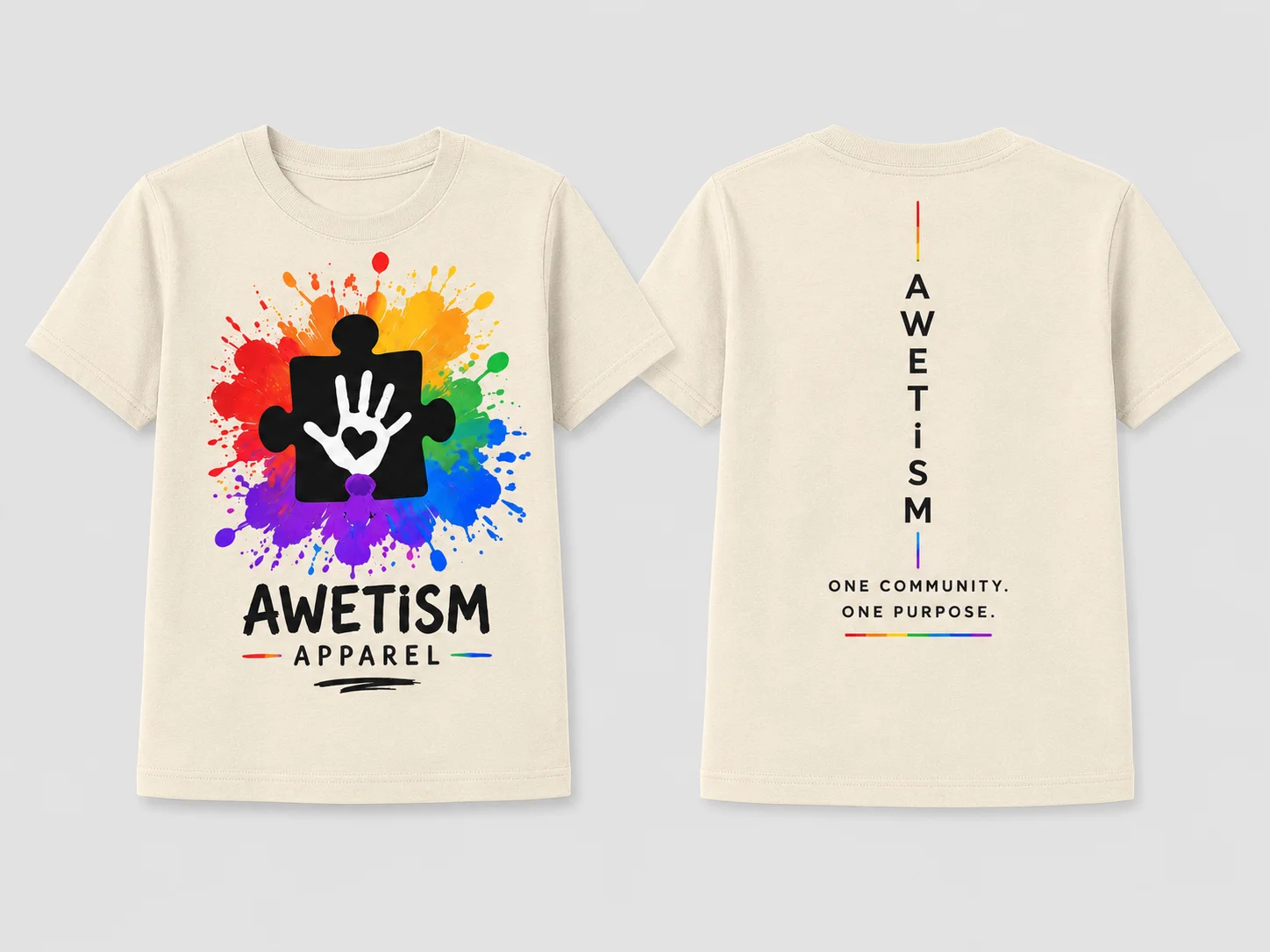 Youth Handprint Puzzle Graphic Tee image 5