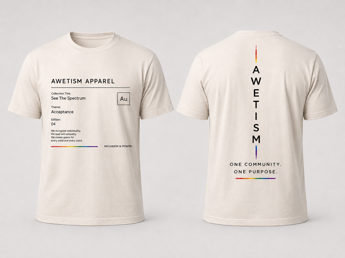 Awetism Apparel “See The Spectrum” Black Graphic Tee