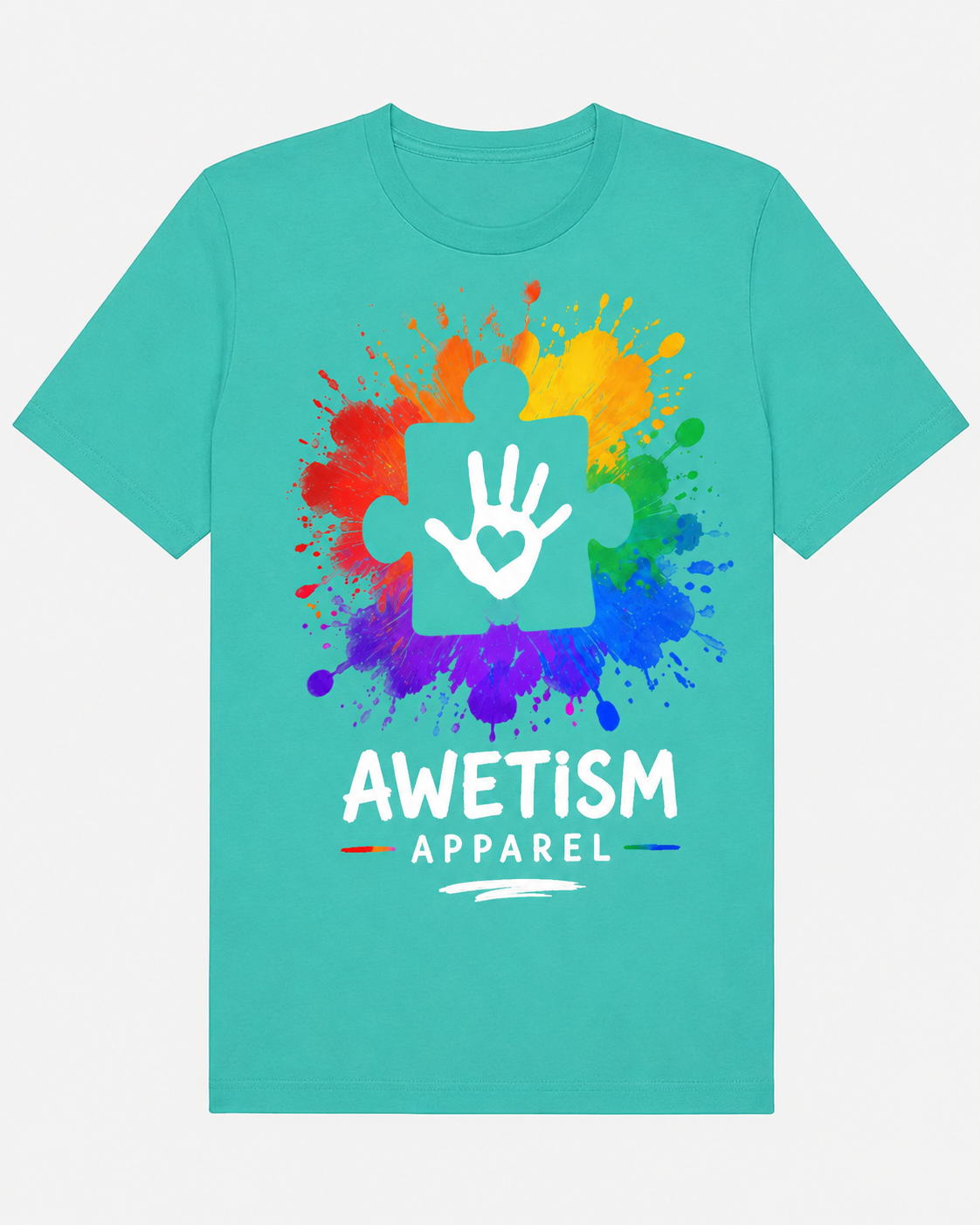 Awetism Apparel “Handprint Puzzle” Graphic Tee thumbnail 3