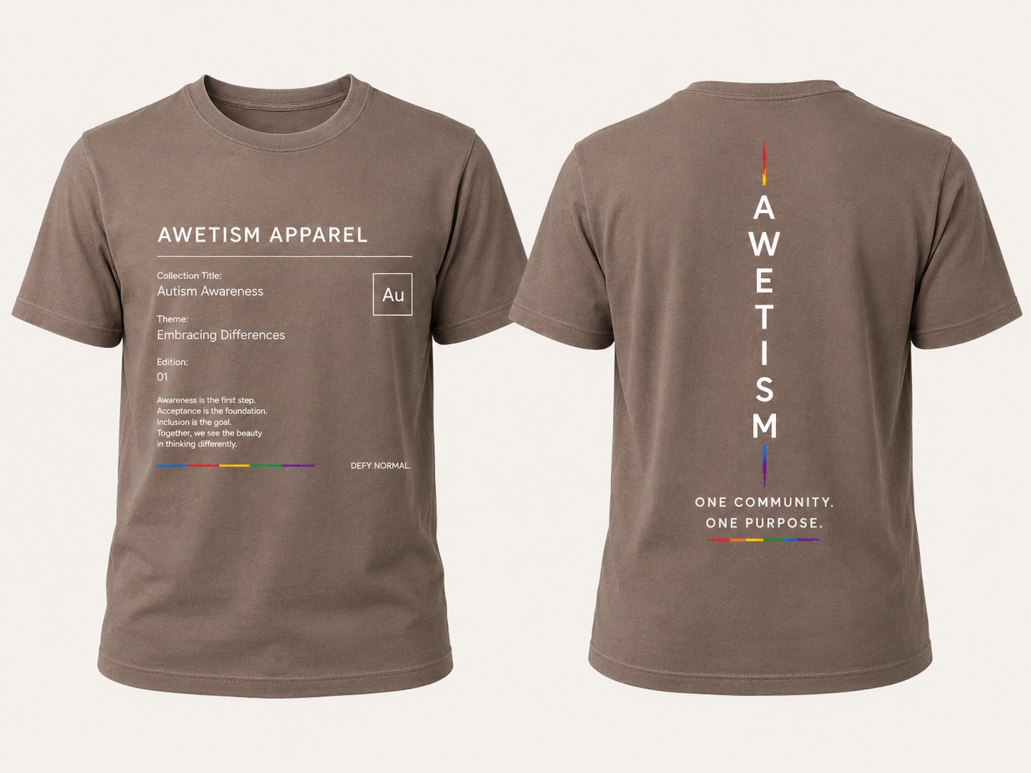 Awetism Apparel “Embracing Differences” Graphic Tee thumbnail 3