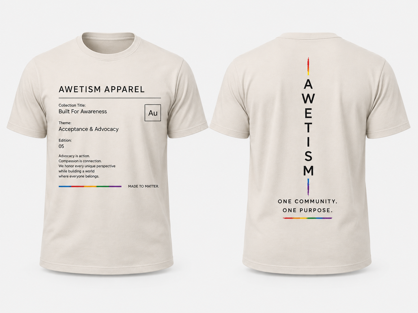 Awetism Apparel “Built For Awareness” Graphic Tee thumbnail 4