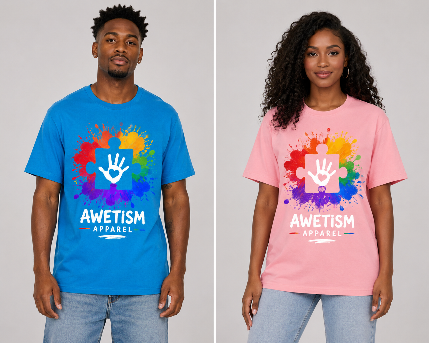 Handprint Puzzle Graphic Tee