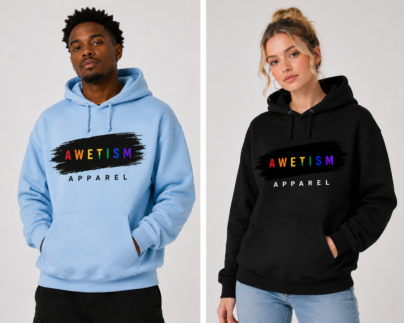 Bold Spectrum Brushstroke Hoodie