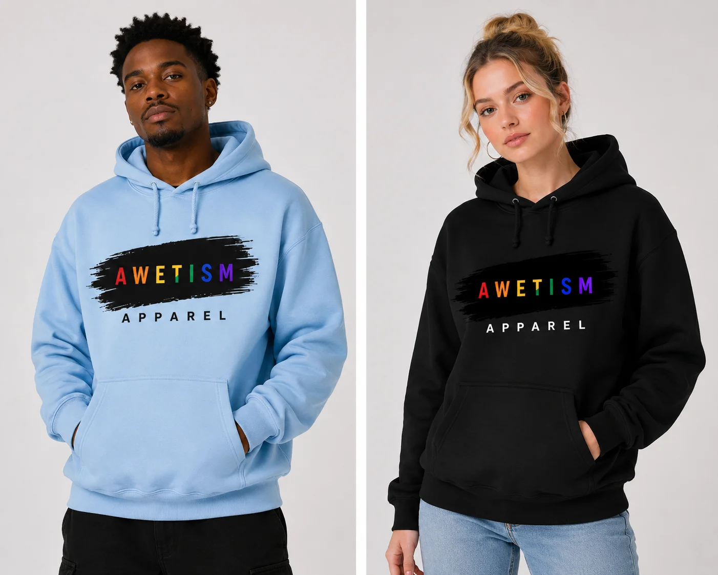 Bold Spectrum Brushstroke Hoodie image 1