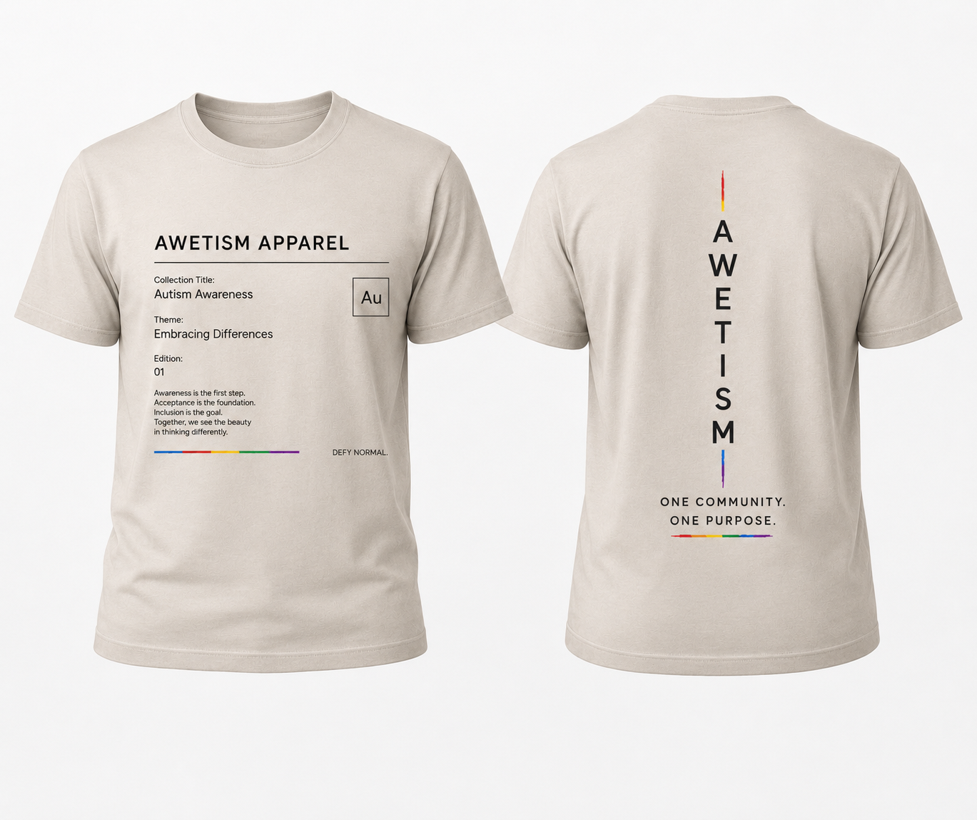 Awetism Apparel “Embracing Differences” Graphic Tee thumbnail 6