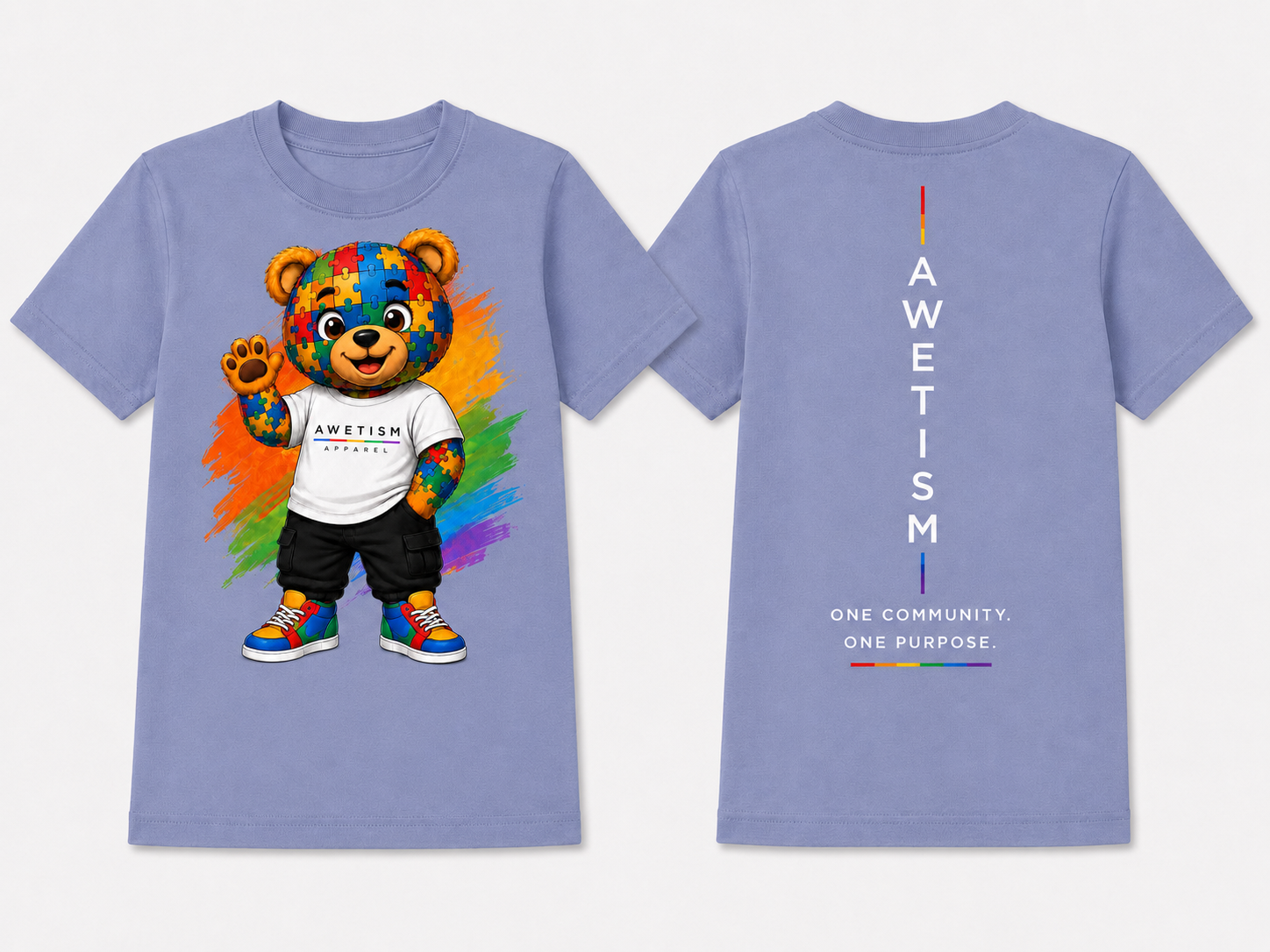 Youth Puzzle Bear Graphic Tee
