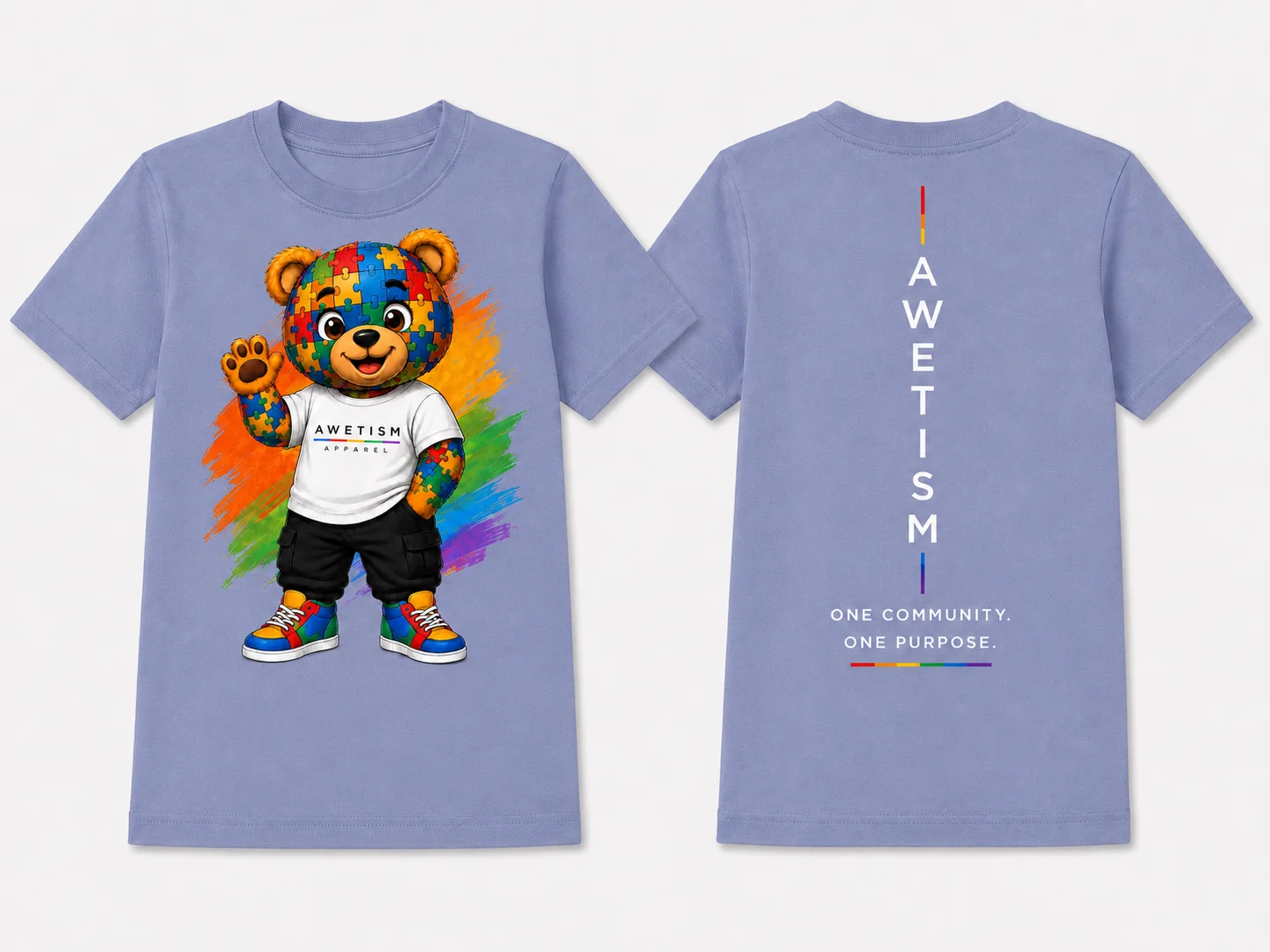 Youth Puzzle Bear Graphic Tee