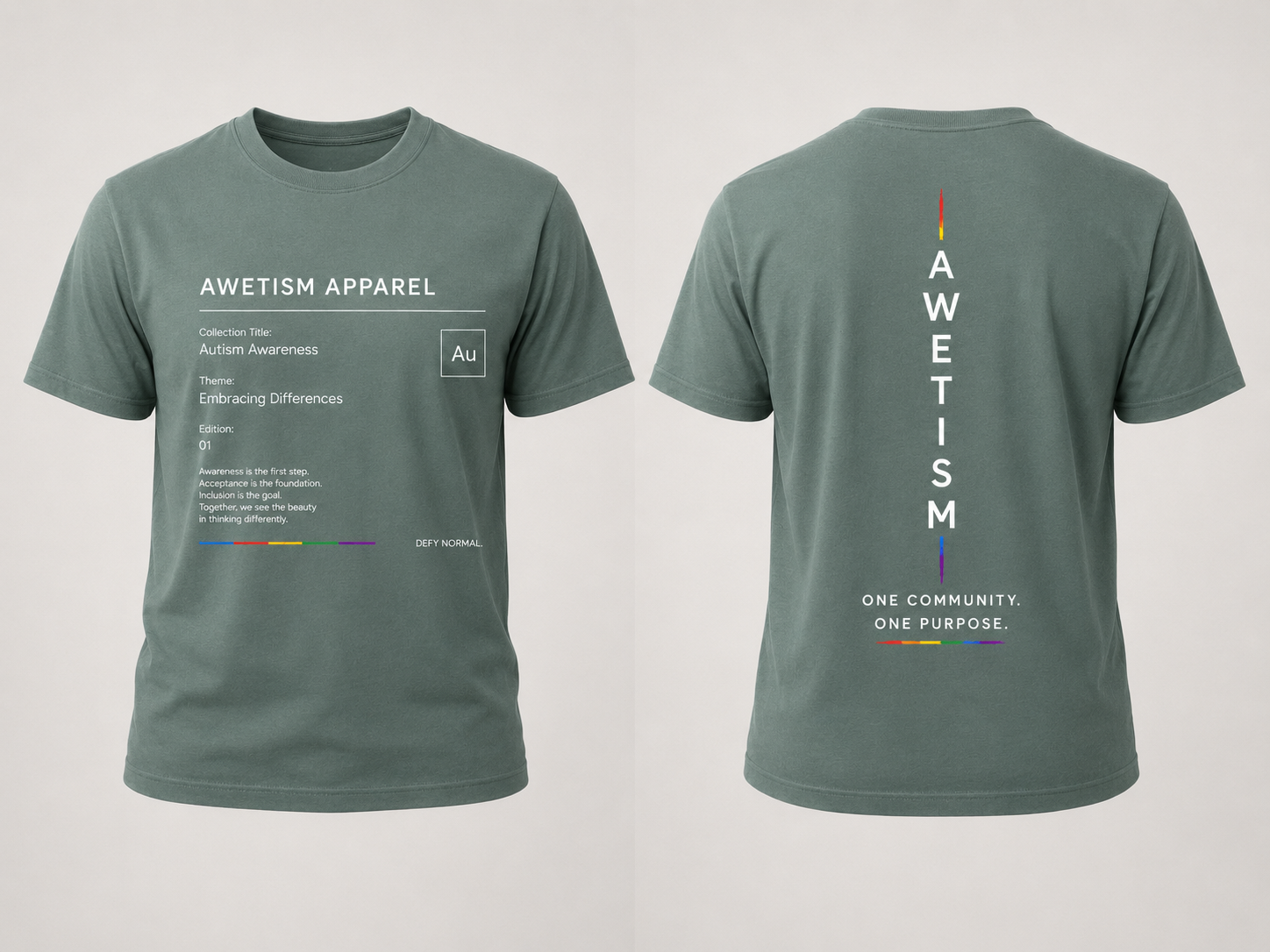 Awetism Apparel “Embracing Differences” Graphic Tee thumbnail 5