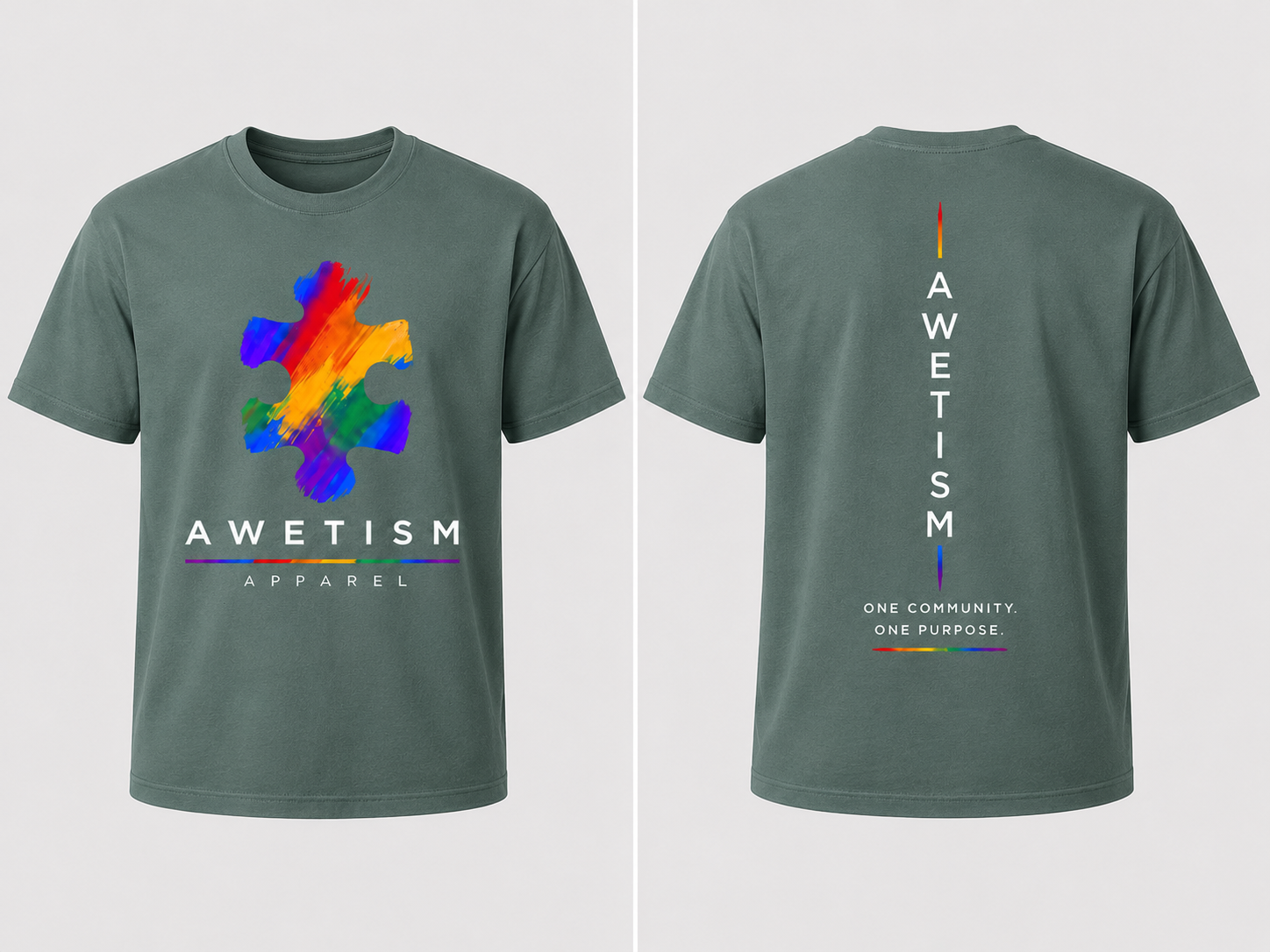 Awetism Apparel “Spectrum Piece” Graphic Tee thumbnail 2
