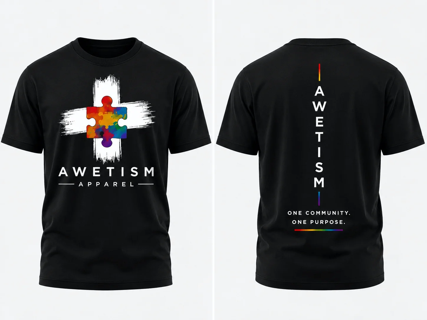 Awetism Apparel Puzzle Graphic Tee thumbnail 2